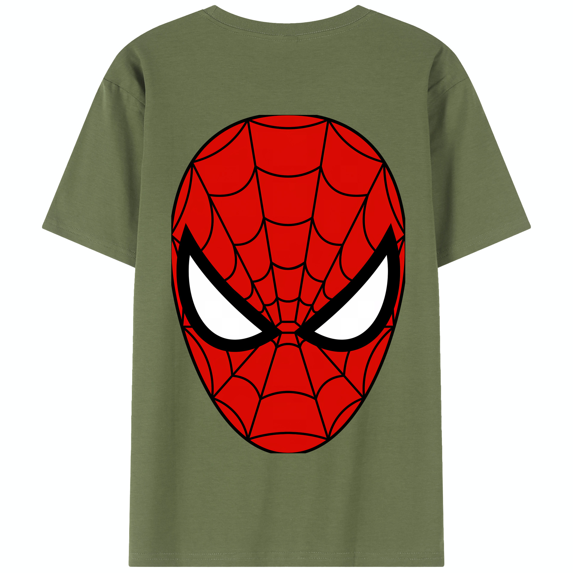（画像用） Spider Man スパイダーマン 綿100％半袖Tシャツ（背面プリント）
